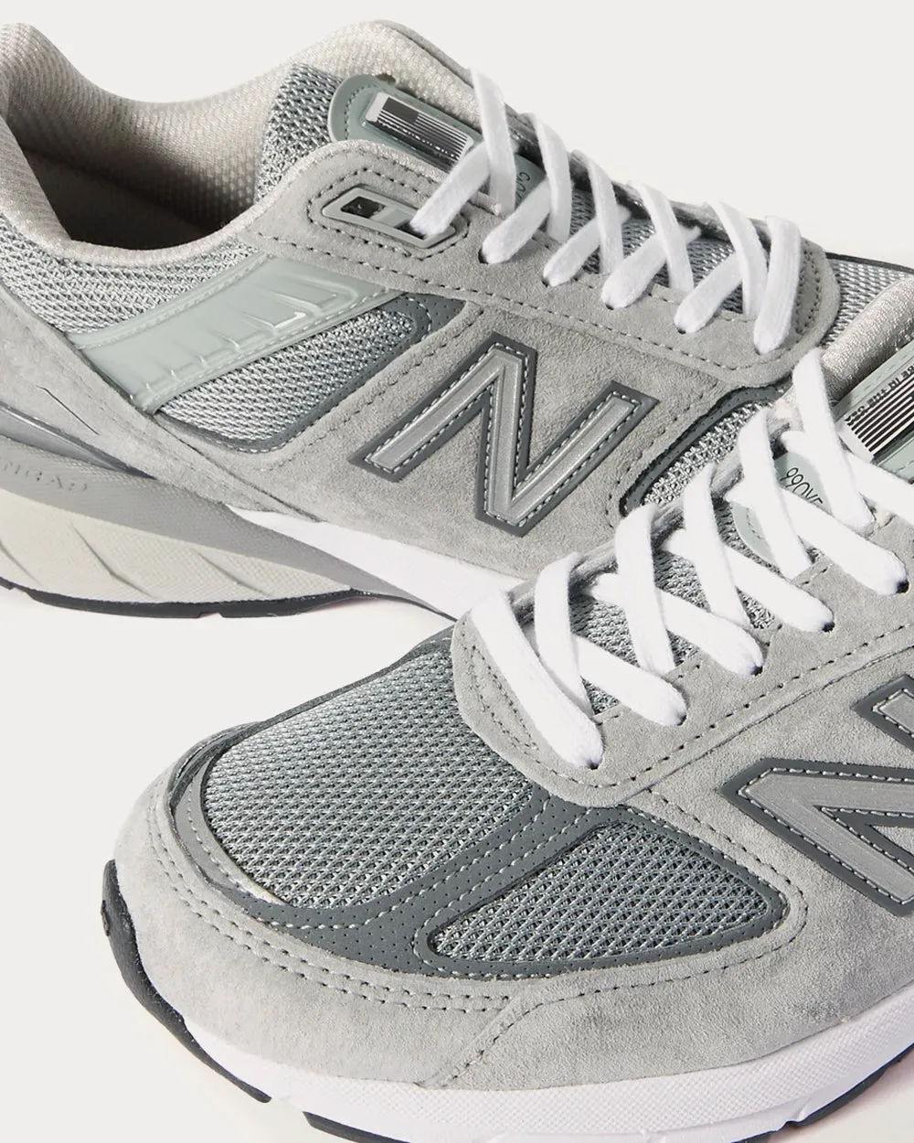 990v5 Grey Low Top Sneakers