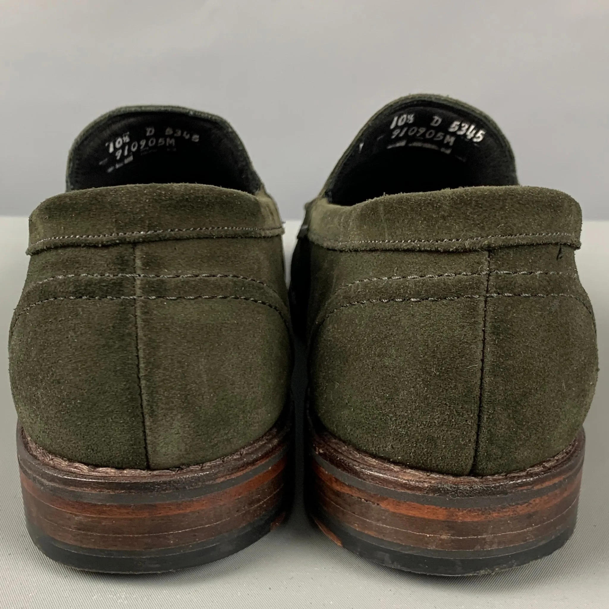 ALLEN EDMONDS Size 10.5 Green Penny Loafers