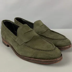 ALLEN EDMONDS Size 10.5 Green Penny Loafers