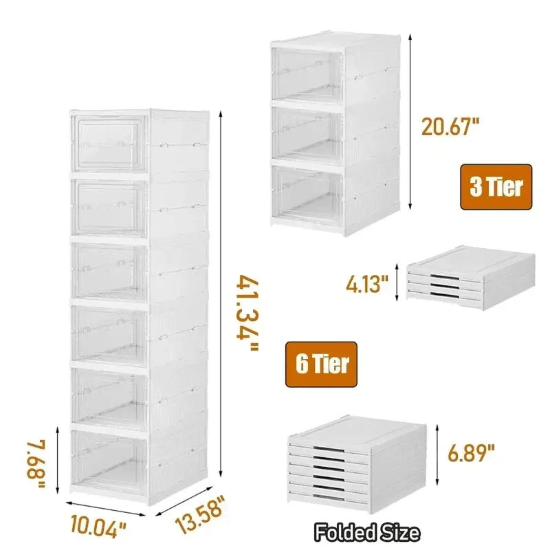 Allergy-Friendly Collapsible Storage Box for Shoes