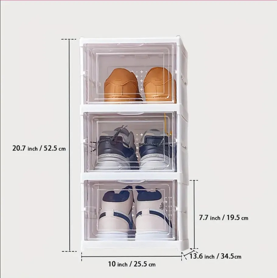 Allergy-Friendly Collapsible Storage Box for Shoes