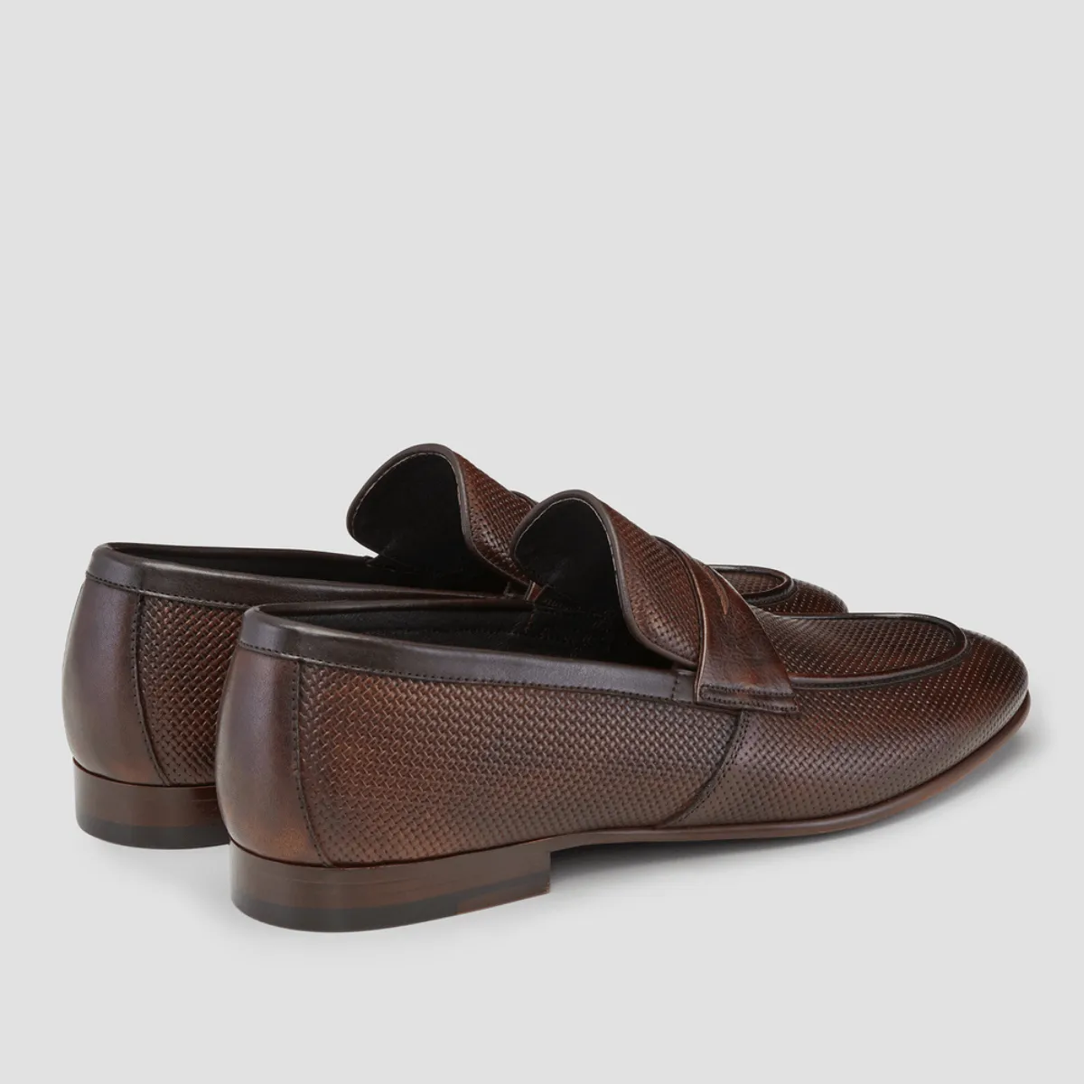 AQ By Aquila cavarra mens penny loafers in tan