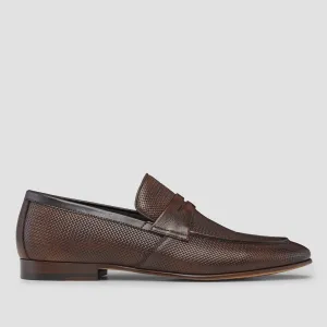 AQ By Aquila cavarra mens penny loafers in tan