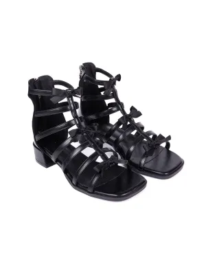 AR-3301 Strap Middle Heeled Ankle Boots