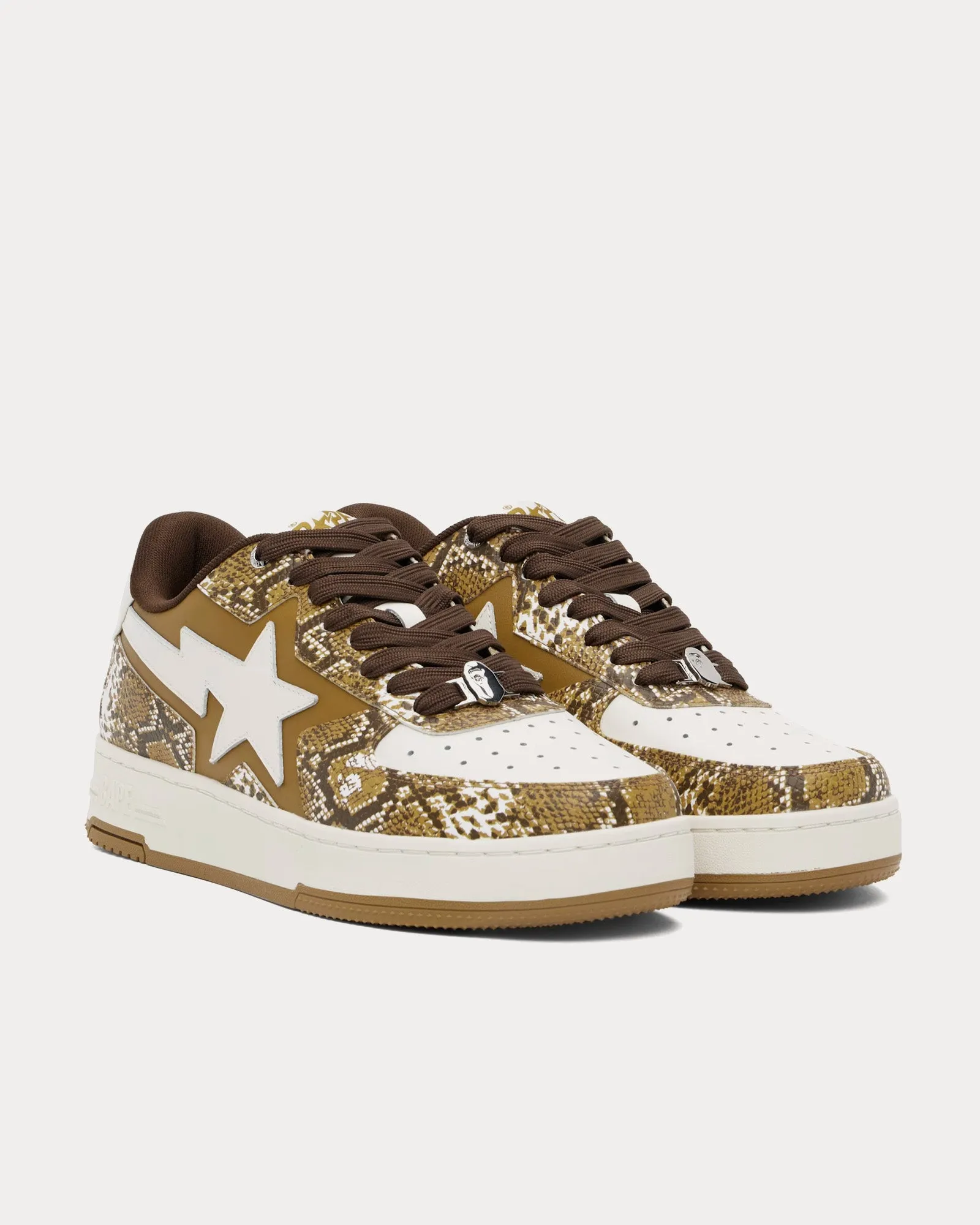 Bape Sta Tan / White Low Top Sneakers