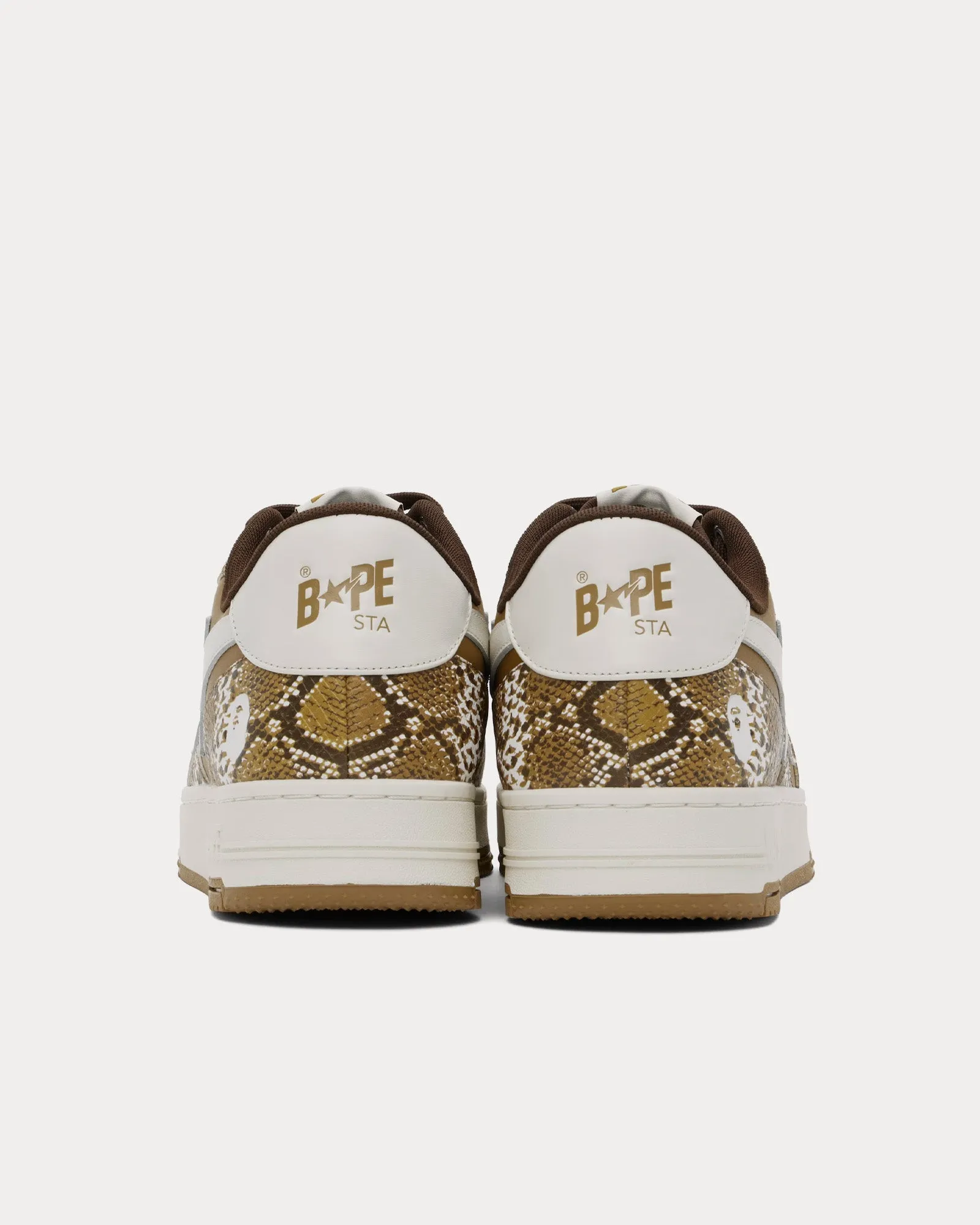 Bape Sta Tan / White Low Top Sneakers