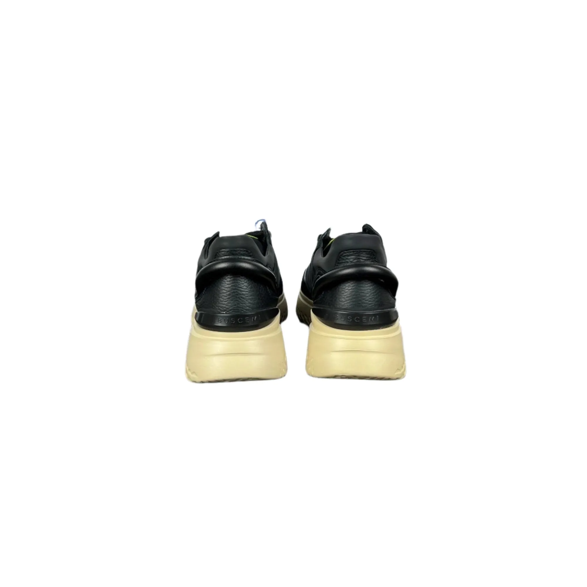 Buscemi Mens Veloce Mix Black Suede/Neoprene Sneakers