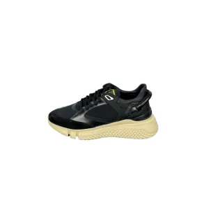 Buscemi Mens Veloce Mix Black Suede/Neoprene Sneakers