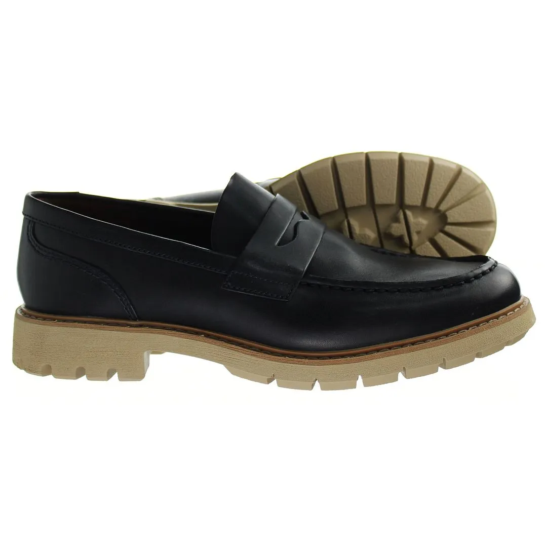 Clarks Batcombe Edge Mens Black Shoes