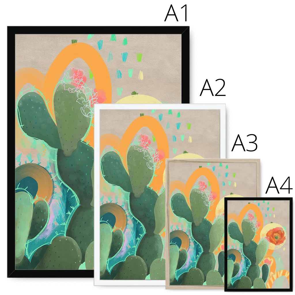 Desert Rain Framed Print
