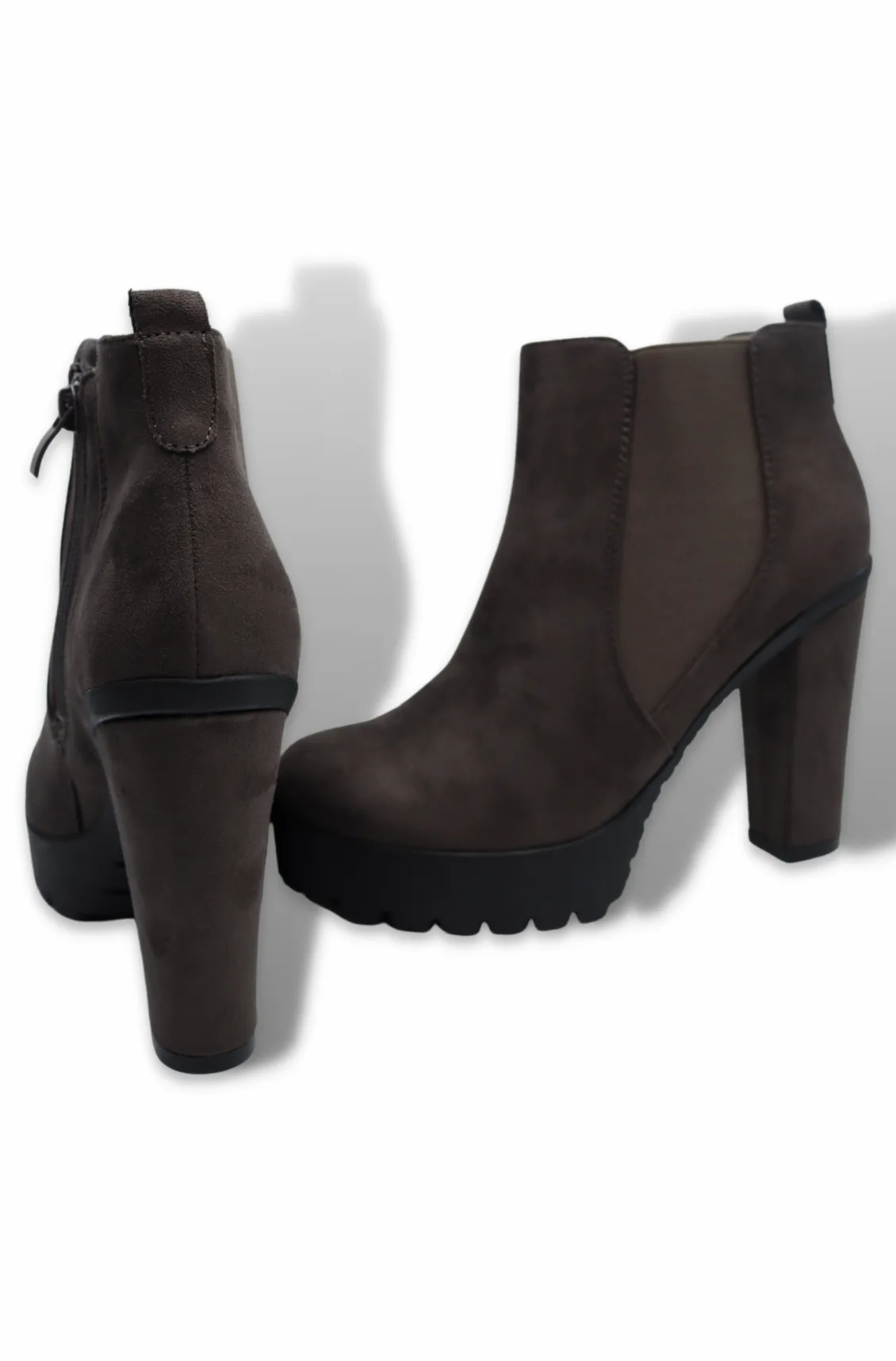 Edwin Women’s Suedette Ankle Boots (Grey)