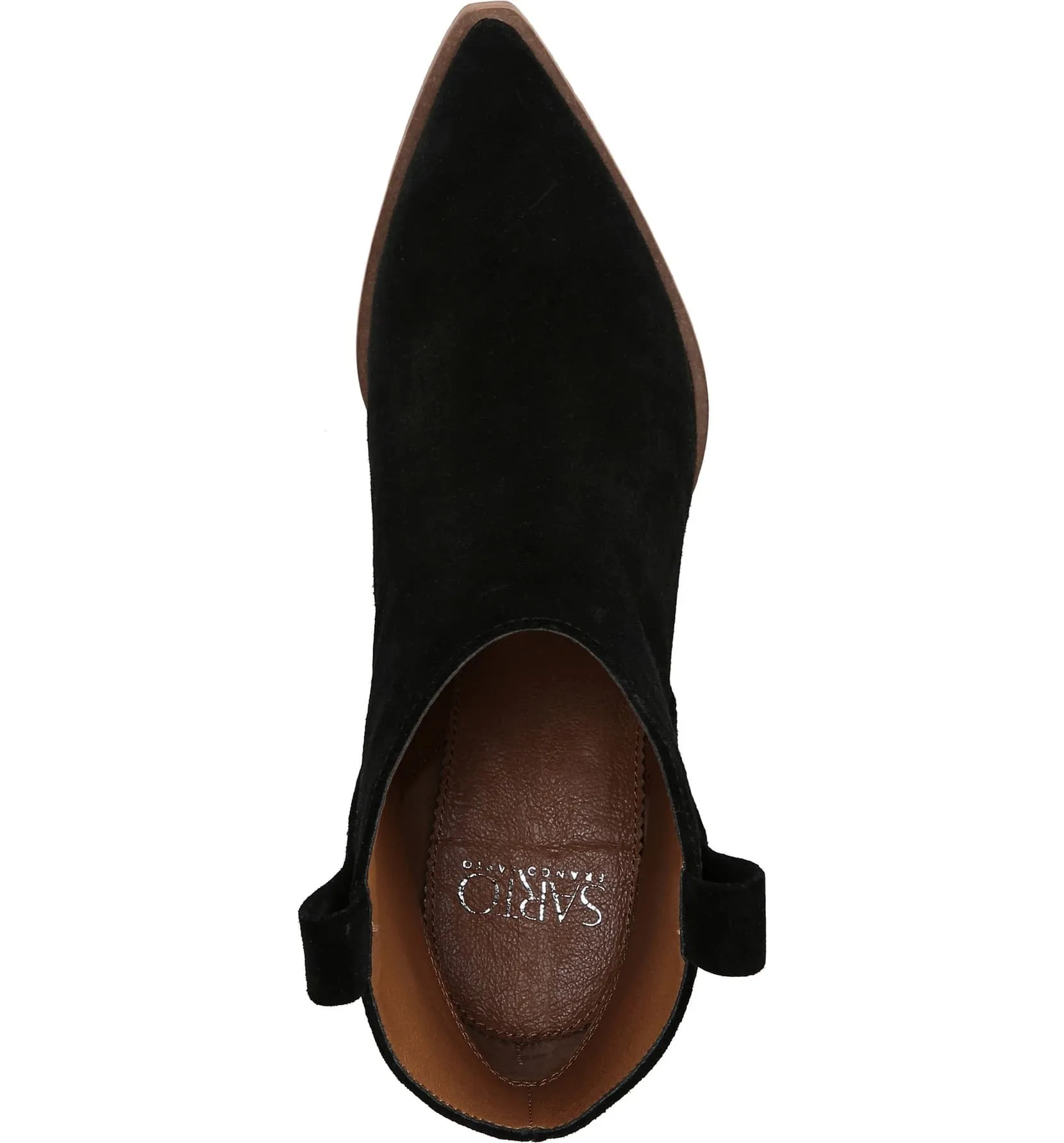 Ella Black Suede Franco Sarto Ankle Boots