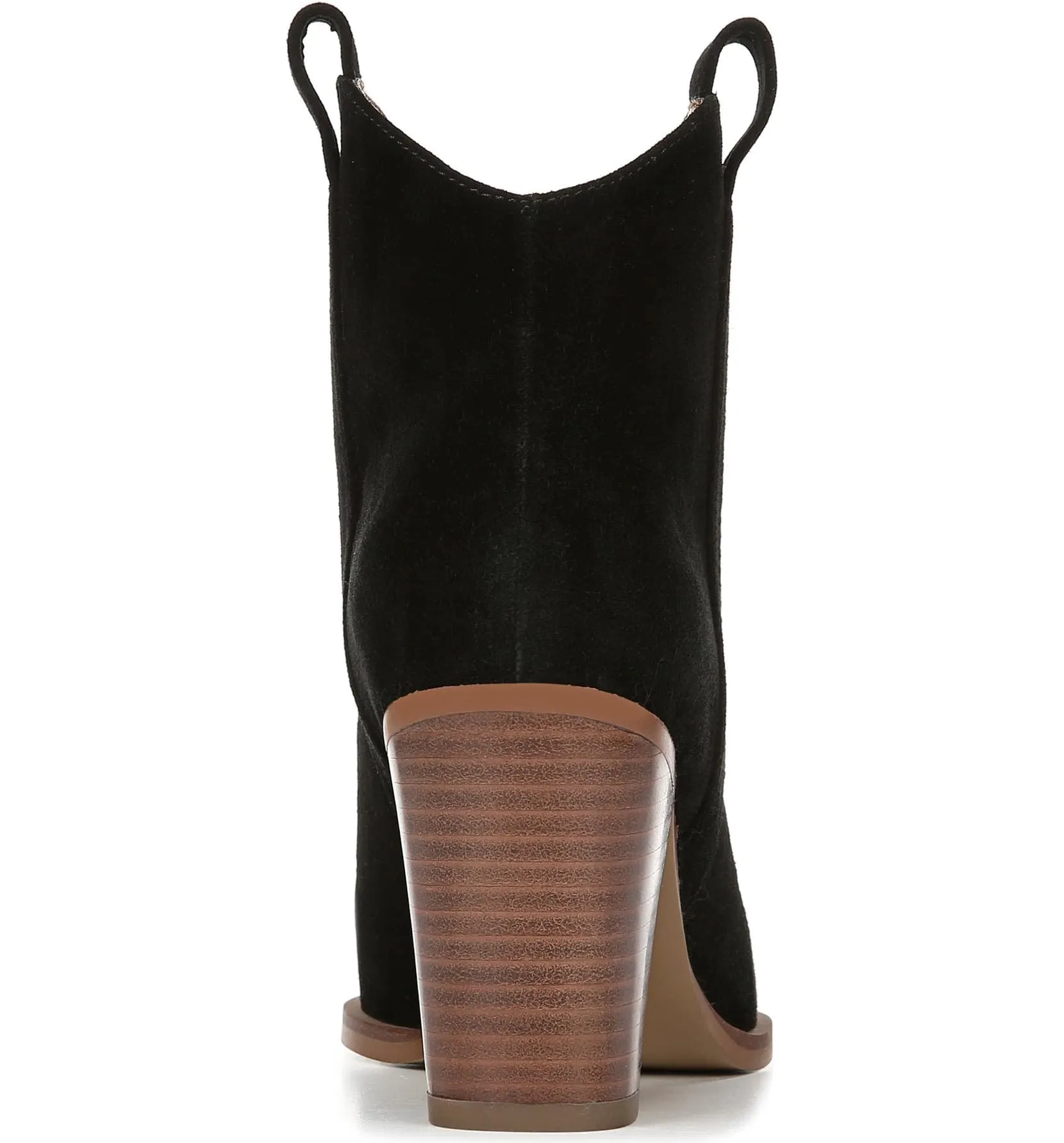 Ella Black Suede Franco Sarto Ankle Boots