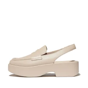 F-LUMA Leather Demi-Wedge Slingback Loafers