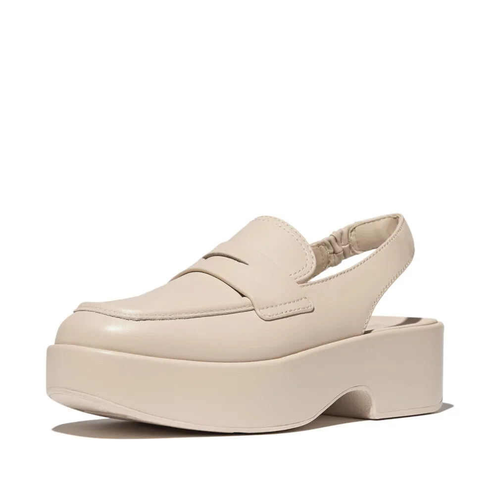 F-LUMA Leather Demi-Wedge Slingback Loafers