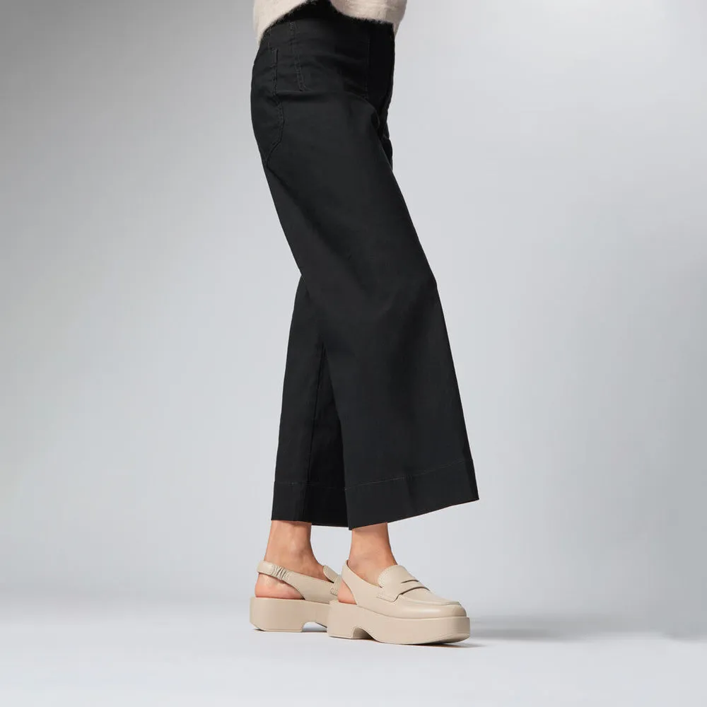 F-LUMA Leather Demi-Wedge Slingback Loafers