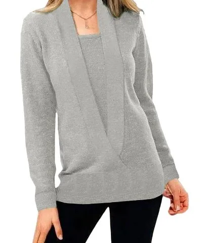 Fauxdes | Ladies Casual Two Piece Short Sweater