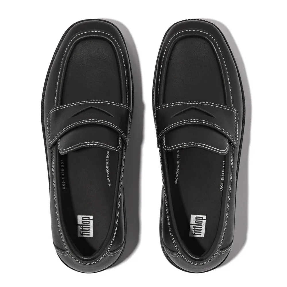 FitFlop x Song Hye Kyo <br>F-LUMA Contrast-Stitch Demi-Wedge Loafers