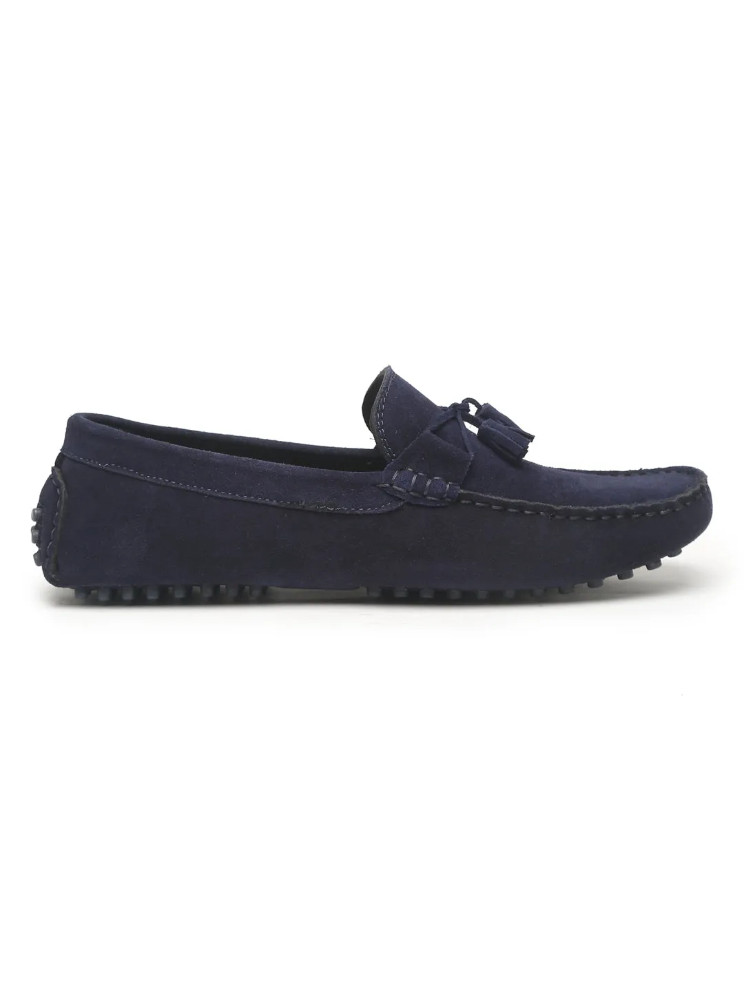 Handmade Italian Suede Leather Penny Tassel Loafers