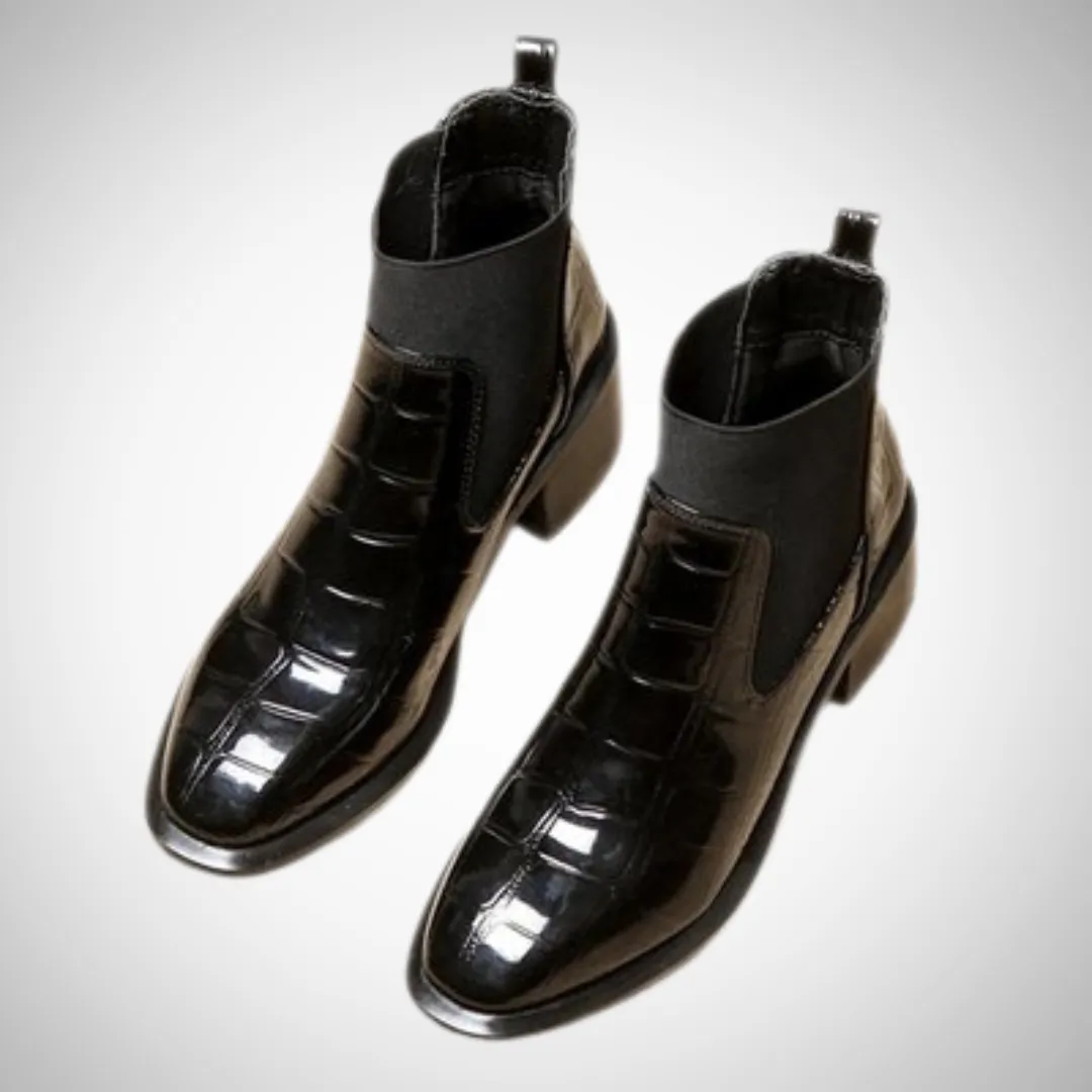 Hennie Vegan Leather Ankle Boots