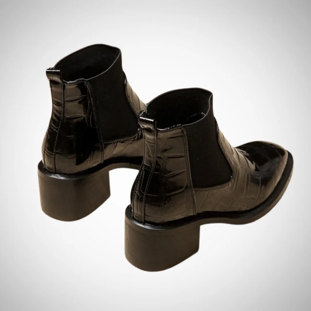 Hennie Vegan Leather Ankle Boots