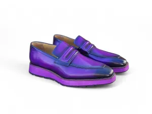 Leather Penny Loafer in Chunky Sole