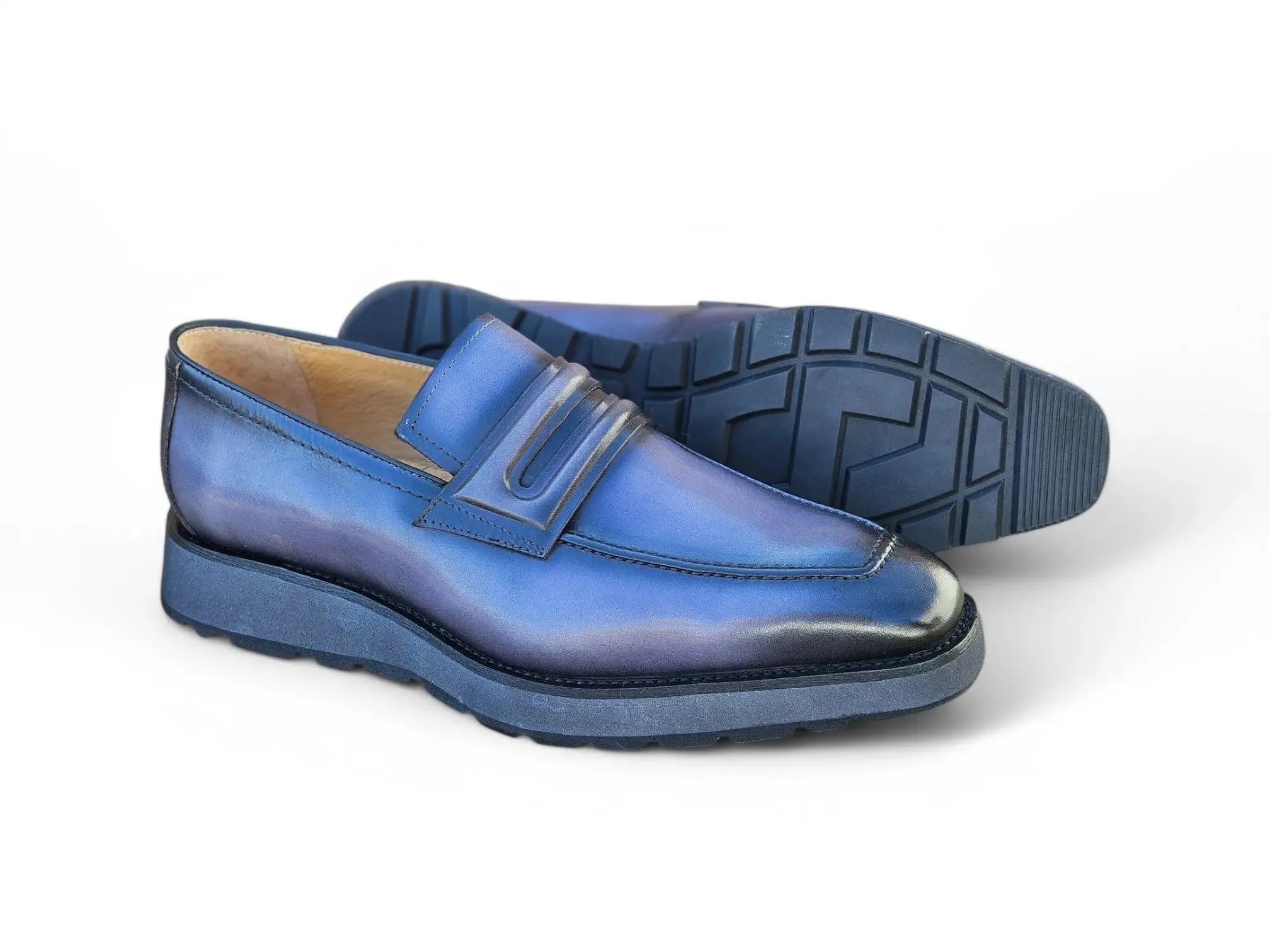 Leather Penny Loafer in Chunky Sole