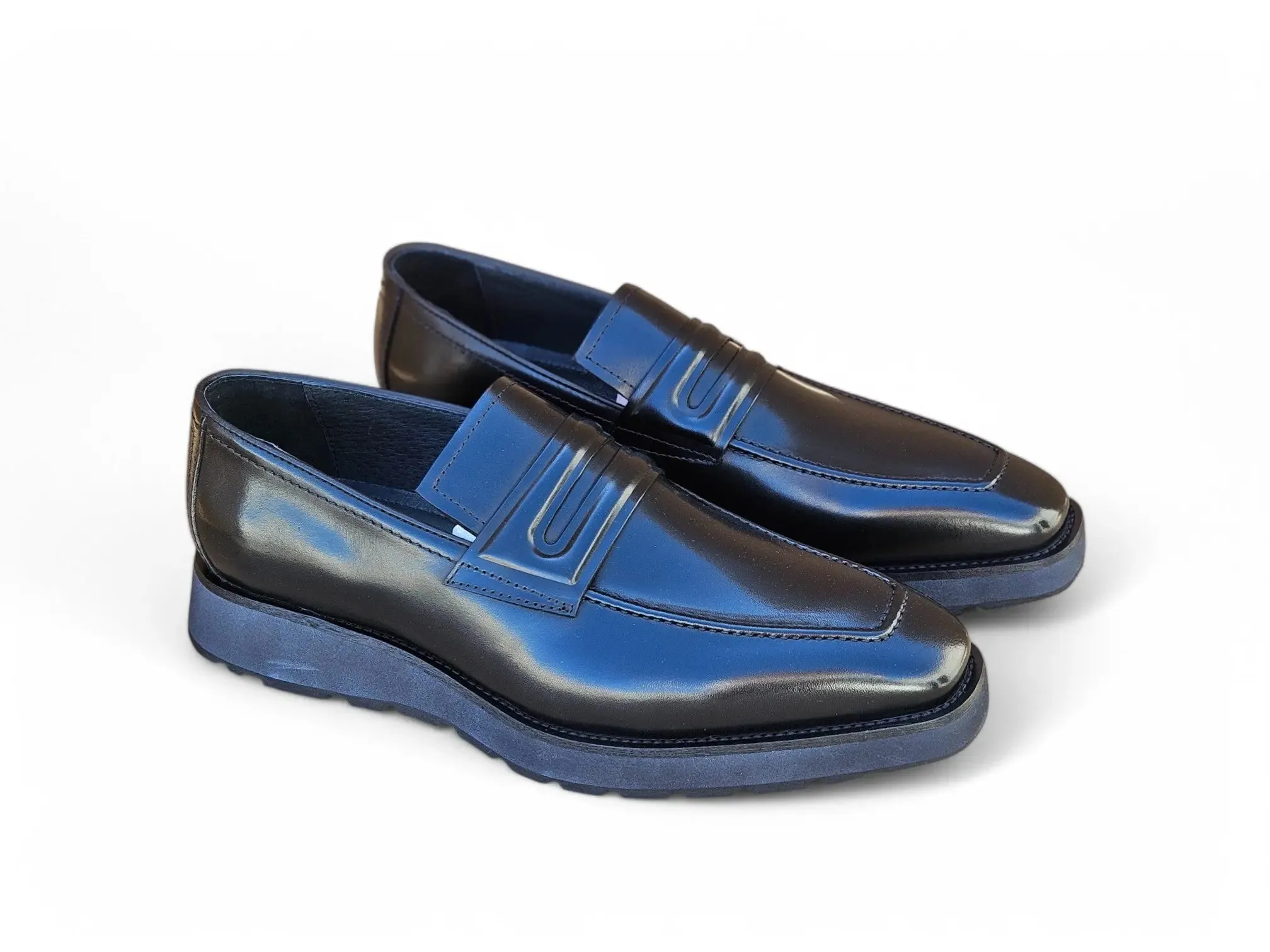 Leather Penny Loafer in Chunky Sole