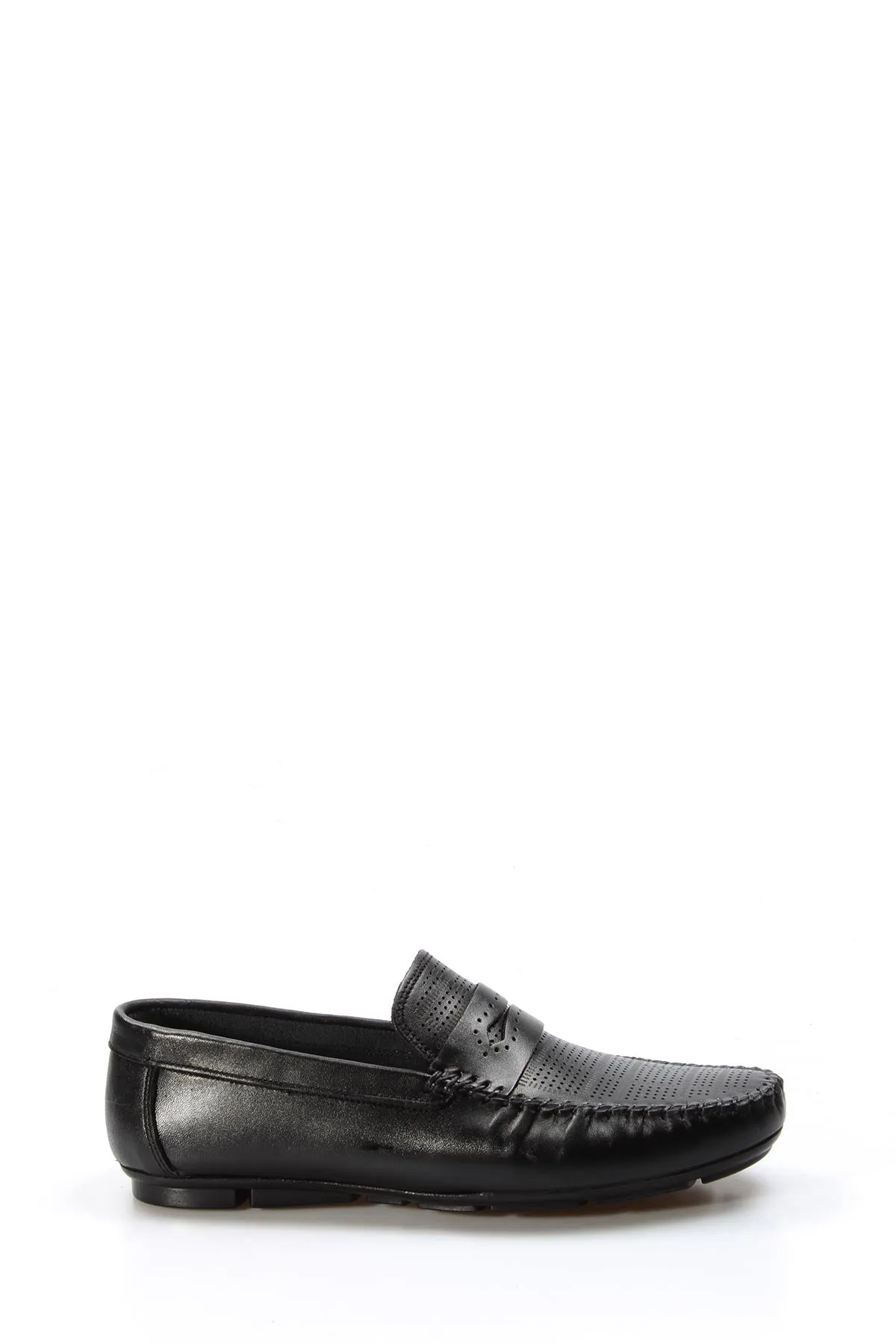 Men's Black Leather Loafers - Wessi