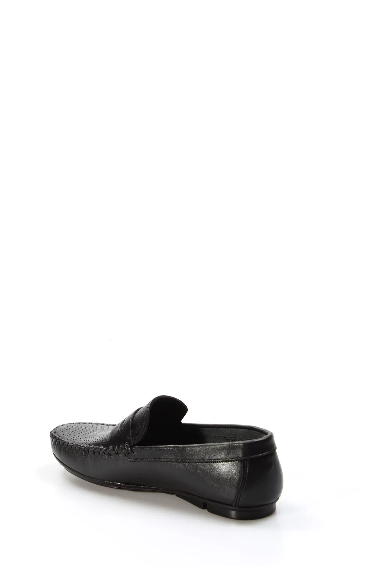 Men's Black Leather Loafers - Wessi