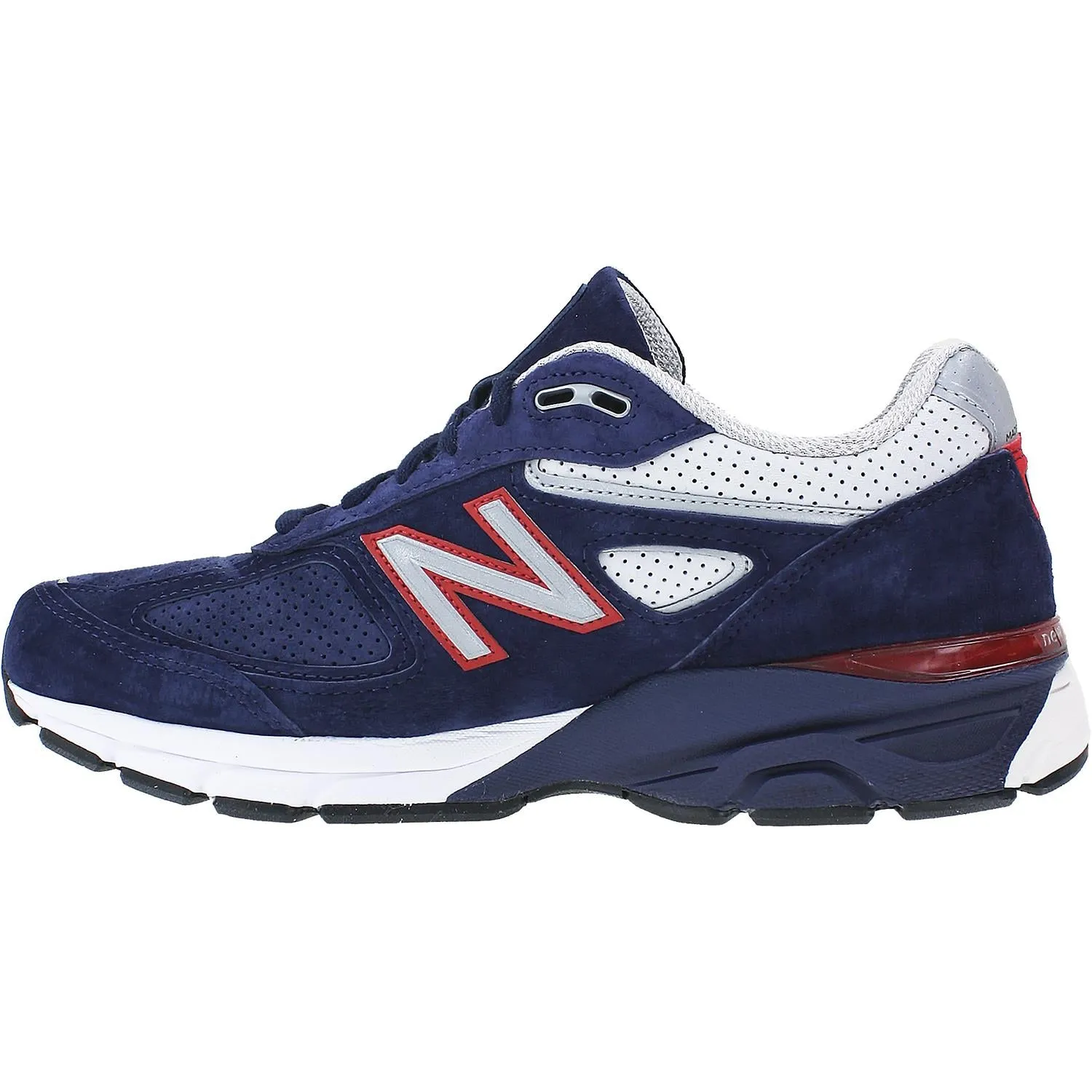 Men's New Balance M990BR4 Running Shoes Pigment/Red Suede