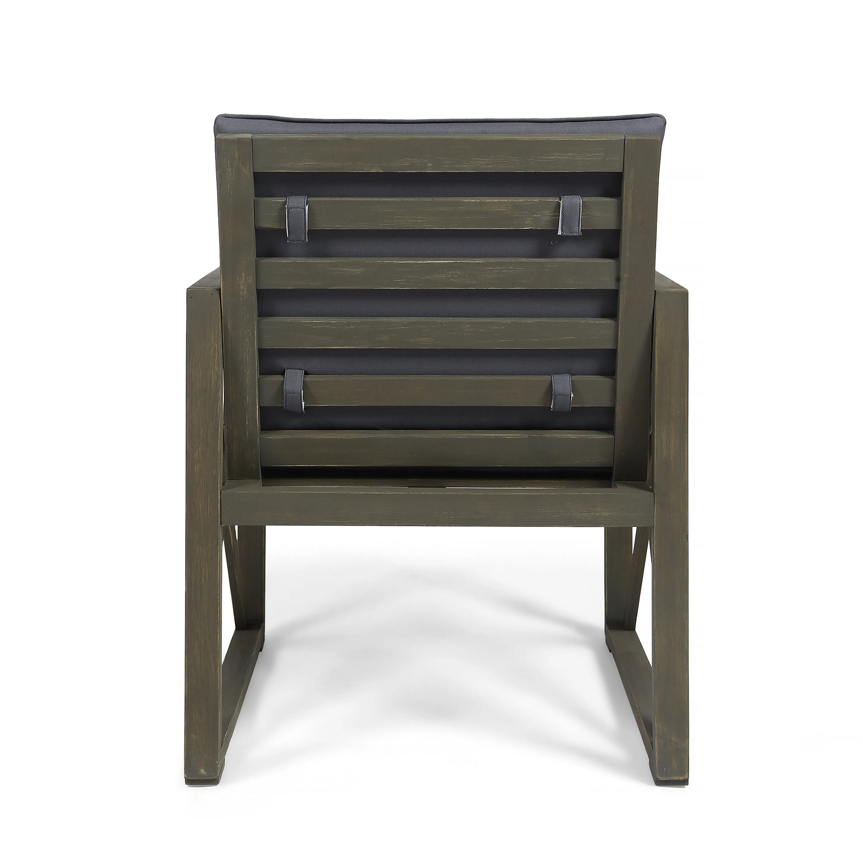 Penny Outdoor Acacia Wood 4 Piece Chat Set with Cushions