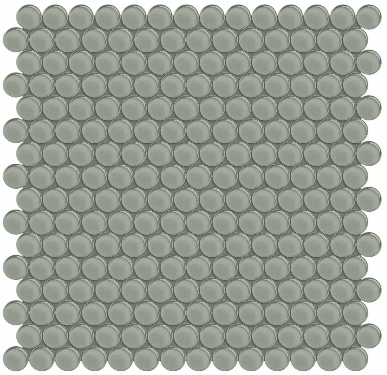 Penny Round Element Smoke Dark Colors Glass Mosaic