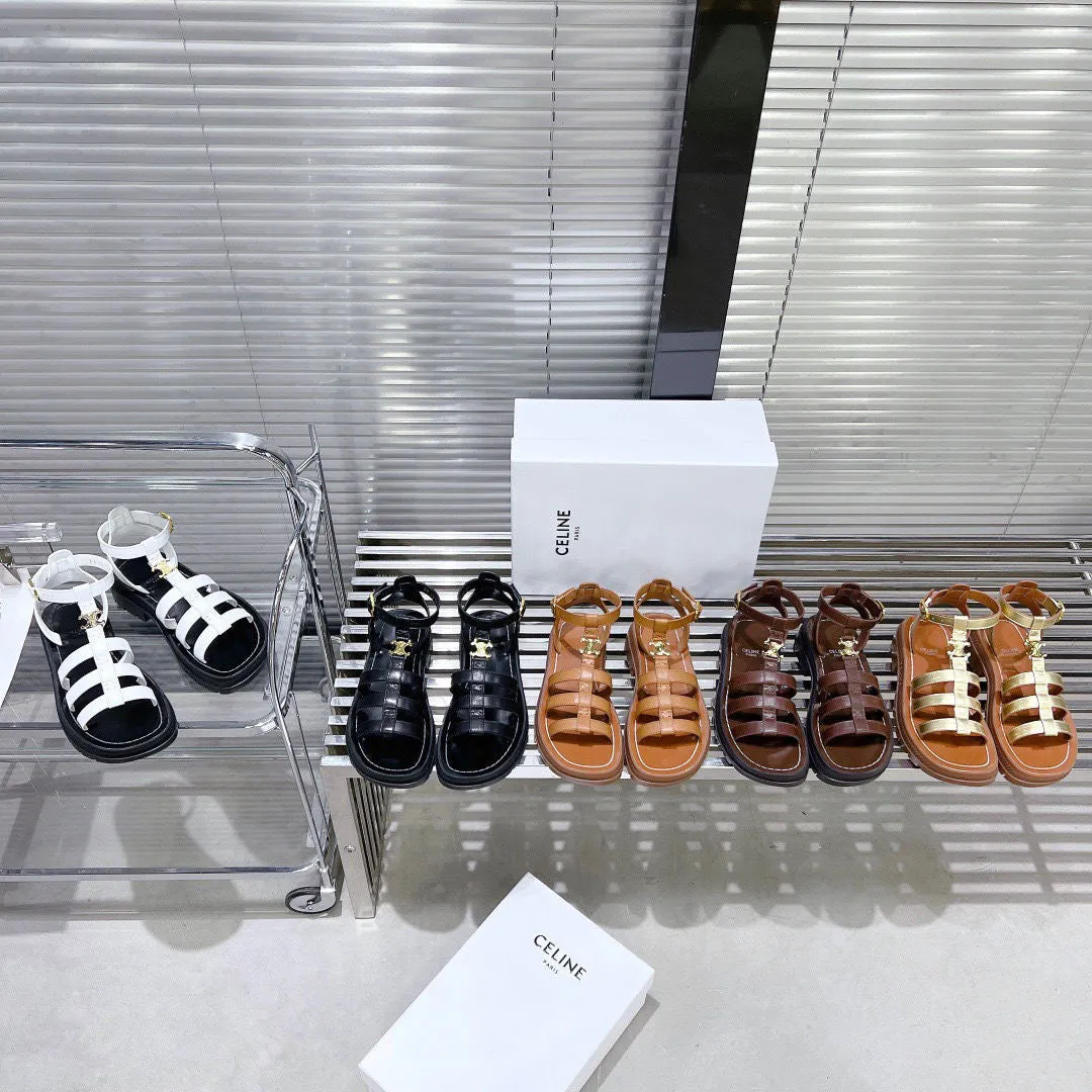 SE1161 Celine Clea Triomphe Gladiatop Chunky Sandal / Size5-10