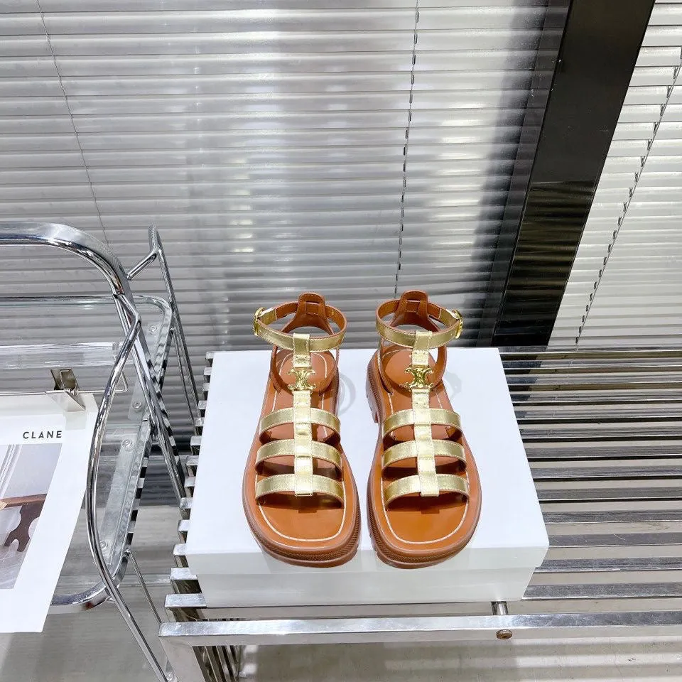 SE1161 Celine Clea Triomphe Gladiatop Chunky Sandal / Size5-10