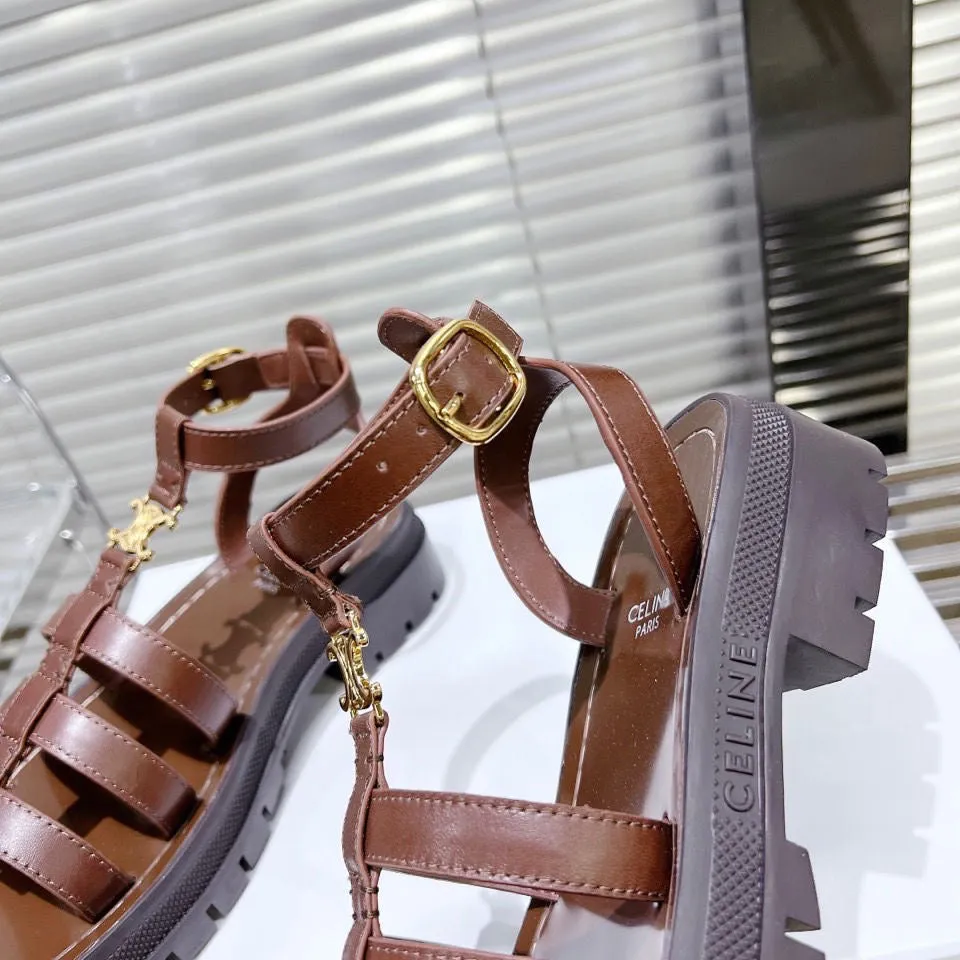 SE1161 Celine Clea Triomphe Gladiatop Chunky Sandal / Size5-10