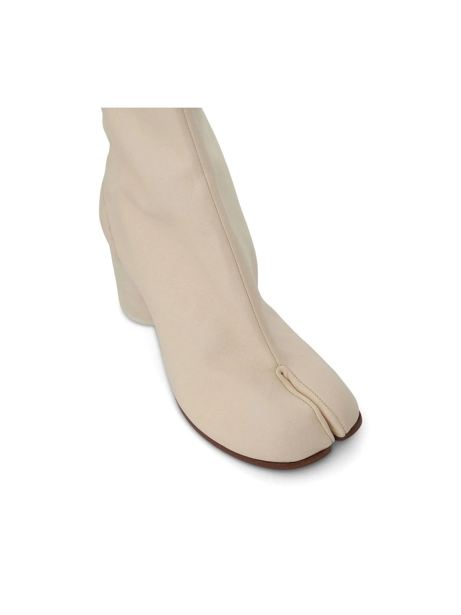 Tabi Ankle Boots 8cm Heel in White