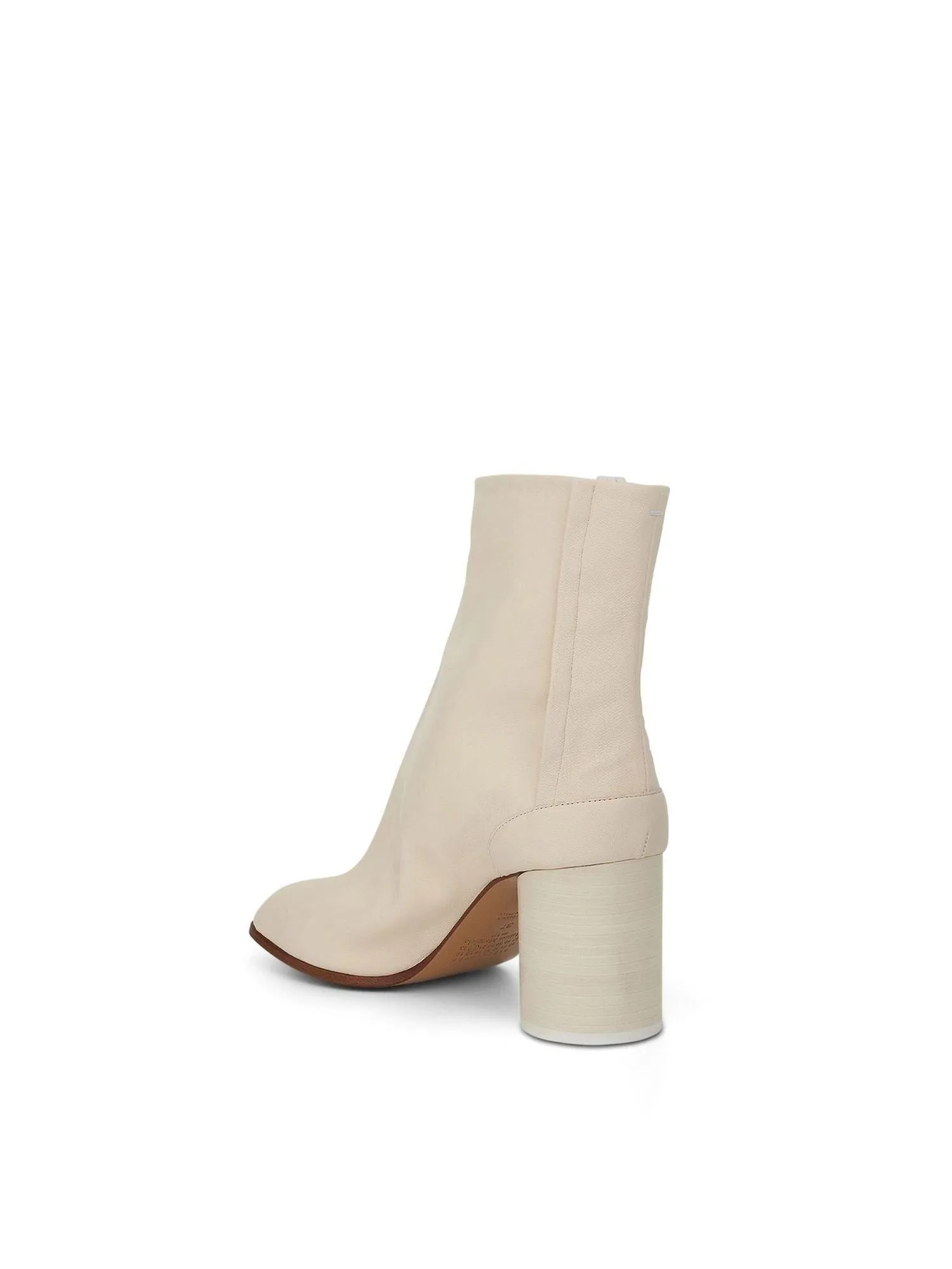 Tabi Ankle Boots 8cm Heel in White