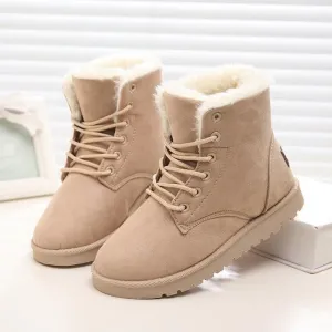 Women Winter Snow Boots Suede Ankle High Warm Fur Boots 5 Colors